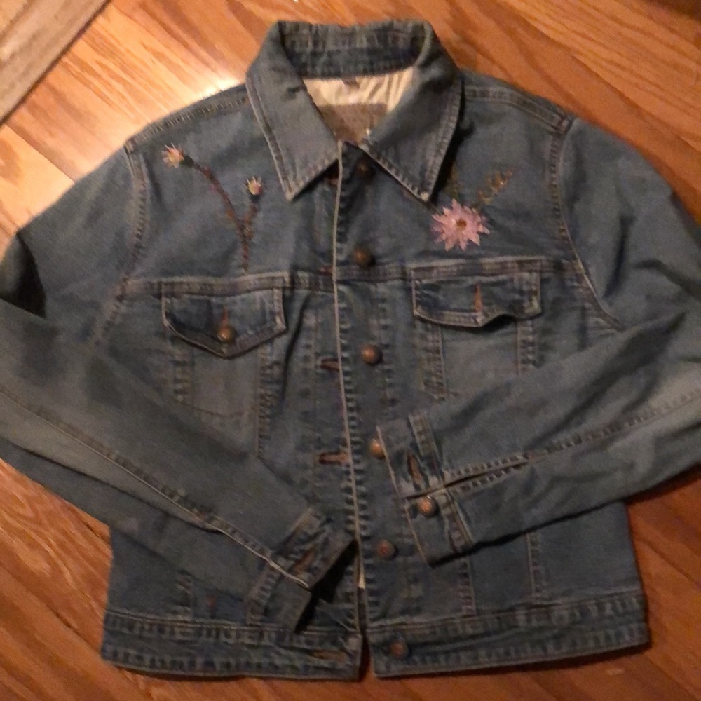 Christopher Blue embroidered denim jacket